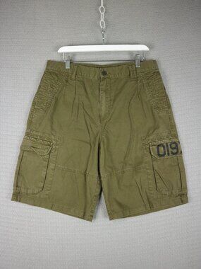 Oakley Khaki Cargo Baggy Shorts Mens 34W